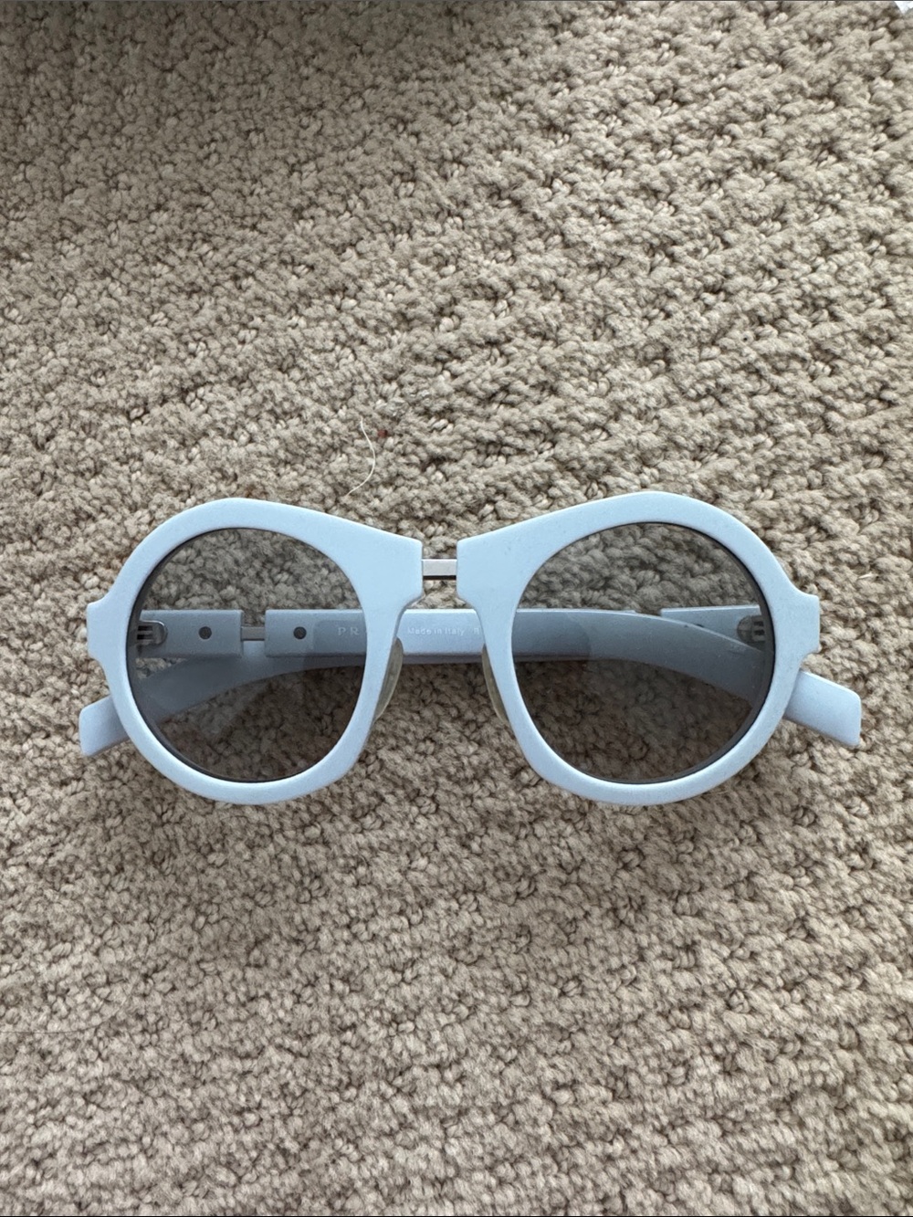 Prada Round Light Blue Sunglasses
